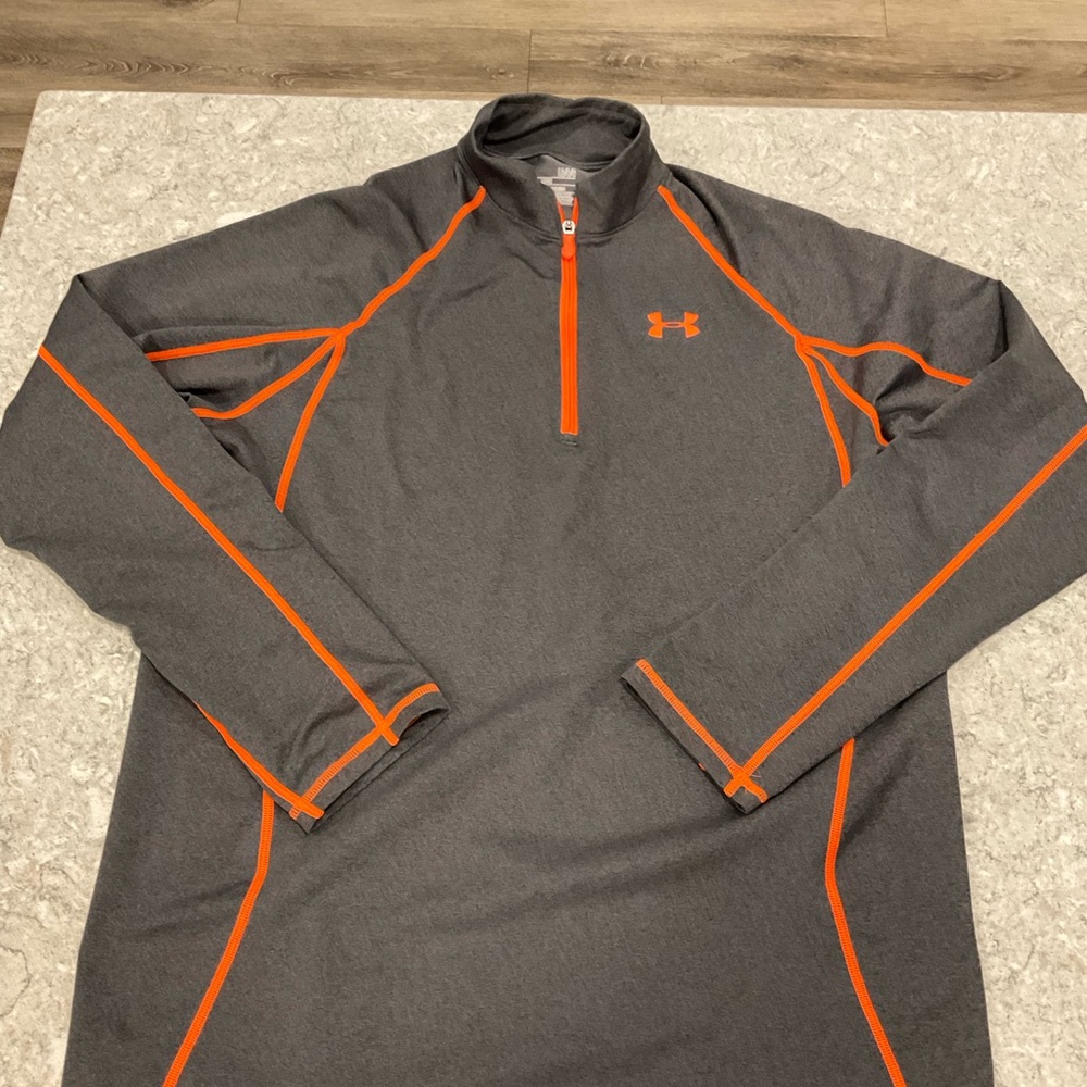 Under Armour Cold Gear Men's Gray and Orange Jacket-Large